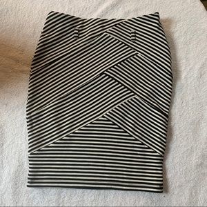 Striped Bodycon Skirt